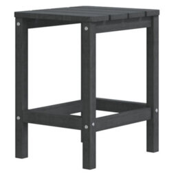 Berkfield Garden Adirondack Chair With Footstool & Table Hdpe Anthracite - thumbnail 5