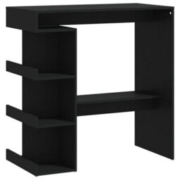 Vidaxl Bar Table With Storage Rack Black 100X50X101.5 Cm Engineered Wood - thumbnail 2