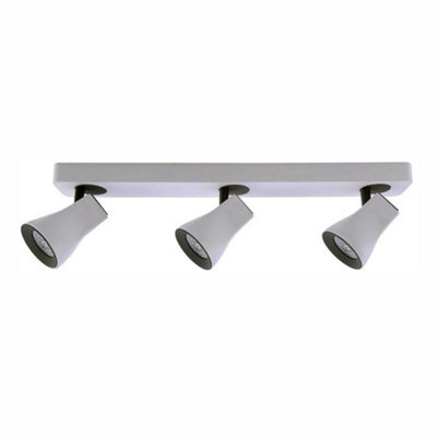 Luminosa Lighting Luminosa Modern Spotlights White, Grey 3 Light  With Sandy White, Sand Grey Shade Led, Gu10