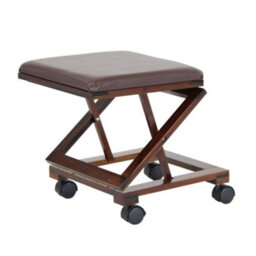Oypla Folding Leather Cushion Padded Footstool Foot Leg Rest - thumbnail 3
