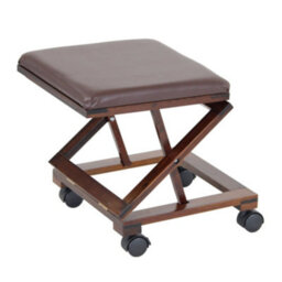 Oypla Folding Leather Cushion Padded Footstool Foot Leg Rest - thumbnail 4