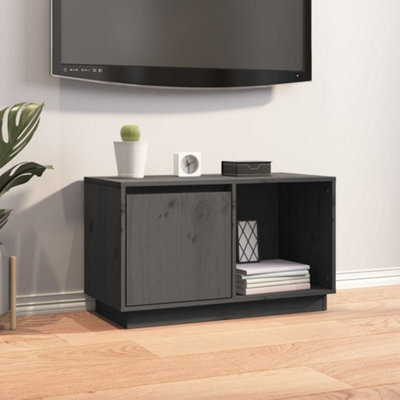 Berkfield Tv Cabinet Grey 74X35X44 Cm Solid Wood Pine - image 1