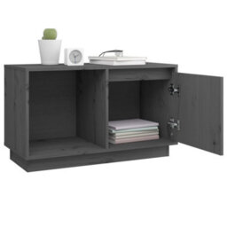 Berkfield Tv Cabinet Grey 74X35X44 Cm Solid Wood Pine - thumbnail 8