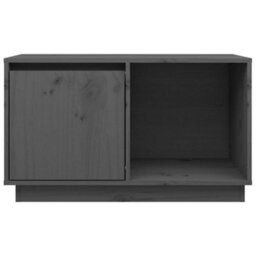 Berkfield Tv Cabinet Grey 74X35X44 Cm Solid Wood Pine - thumbnail 3