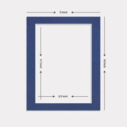 Ak Frames 14X11 Blue Picture Mounts To Fit A4 Aperture Size - Mount Board Only (No Frame Included) - thumbnail 3