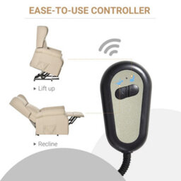 Beige Riser And Recliner Chair Electric Reclining Chair With Remote Control - thumbnail 5