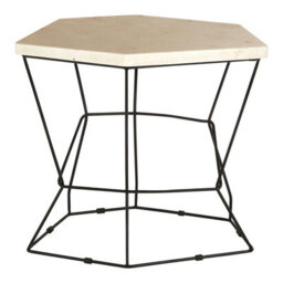 Orsina Relic Onyx Stone Polygonal Side Table - thumbnail 1