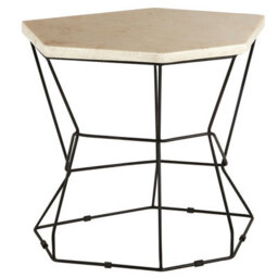 Orsina Relic Onyx Stone Polygonal Side Table - thumbnail 3