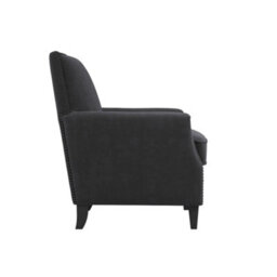 LPD Atticus Anthracite Armchair With Single Sofa Seat & Black Legs For Living Room - thumbnail 3