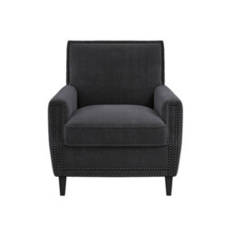 LPD Atticus Anthracite Armchair With Single Sofa Seat & Black Legs For Living Room - thumbnail 1
