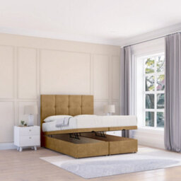 "Sloomy Jasmine Mink Plush 2Ft6 Ottoman Bed End Opening With Sprung Memory Mattress & 26"" Headboard-Small Single" - thumbnail 1