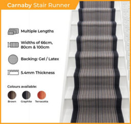 Carnaby Stair Runner - Hardwearing, Non-Slip & Durable Carpet For Stairs & Staircases, Multiple Lengths - thumbnail 2