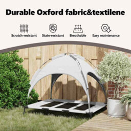 Vidaxl Dog Bed Folding Manual Silver Grey 122 X 93 X 106.5 Cm Steel - thumbnail 7