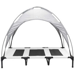 Vidaxl Dog Bed Folding Manual Silver Grey 122 X 93 X 106.5 Cm Steel - thumbnail 4