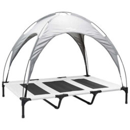 Vidaxl Dog Bed Folding Manual Silver Grey 122 X 93 X 106.5 Cm Steel - thumbnail 2