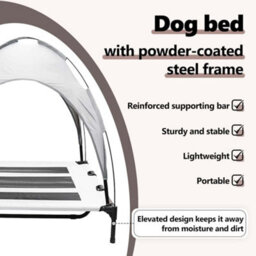 Vidaxl Dog Bed Folding Manual Silver Grey 122 X 93 X 106.5 Cm Steel - thumbnail 8