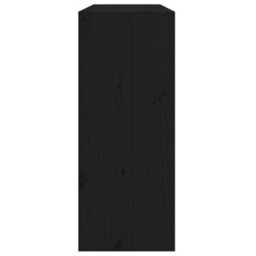 Berkfield Wine Cabinet Black 62X25X62 Cm Solid Wood Pine - thumbnail 6