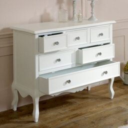 Melody Maison Large White Chest Of 6 Drawers - Victoria Range - thumbnail 3