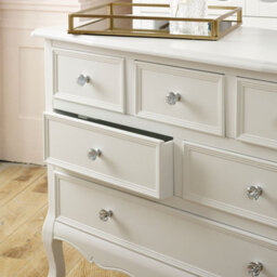 Melody Maison Large White Chest Of 6 Drawers - Victoria Range - thumbnail 4