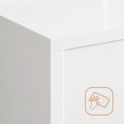 White Dressing Table W/mirror, Drawers, Led Lights, Shelves And Open Compartments - thumbnail 5