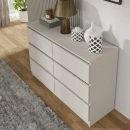 Arte Maja 120Cm Chest Of Drawers - Cashmere, Soft-Toned Storage With Six Smooth Drawers - thumbnail 5