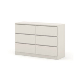 Arte Maja 120Cm Chest Of Drawers - Cashmere, Soft-Toned Storage With Six Smooth Drawers - thumbnail 2