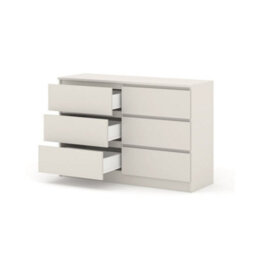 Arte Maja 120Cm Chest Of Drawers - Cashmere, Soft-Toned Storage With Six Smooth Drawers - thumbnail 3