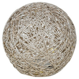 Urbn-Living Urbnliving 2 Pcs Led Light Up Christmas Balls Gold Glitter Ornament Warm Fairy Lights Home Decor - thumbnail 3