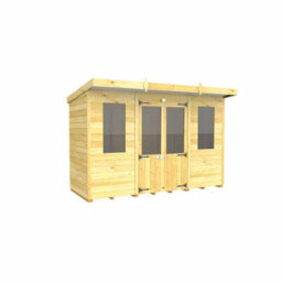 Buttercup Farm 10Ft X 4Ft Pent Summer House - Wood - L118 X W302 X H201 Cm - thumbnail 2