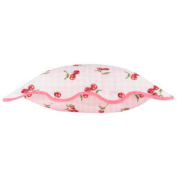 furn. Furn Fruits Cherries Gingham Check Outdoor Cushion, Pink, 45 X 45Cm - thumbnail 3
