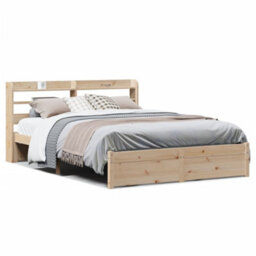 Berkfield Bed Frame With Headboard Without Mattress 160X200 Cm - thumbnail 2