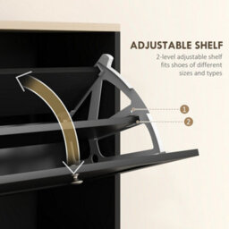 Wyld Haus Rani Black Compact 3-Drawer Shoe Cabinet - Tall Slim Storage Unit For Hallway And Entryway - thumbnail 5