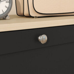 Wyld Haus Rani Black Compact 3-Drawer Shoe Cabinet - Tall Slim Storage Unit For Hallway And Entryway - thumbnail 8