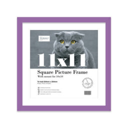 "11X11"" Purple Picture Frame - 11X11"" Square Frame With 10X10"" Mount For 11X11""/10X10"" Pictures Luxurious Style Thin Edge, 1 Pack" - thumbnail 1