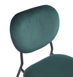 Nordlys Set Of 2 Metal And Green Velvet Dining Chairs Modern Design Style Dining Room - thumbnail 9