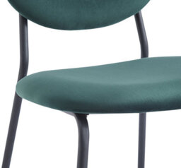 Nordlys Set Of 2 Metal And Green Velvet Dining Chairs Modern Design Style Dining Room - thumbnail 8