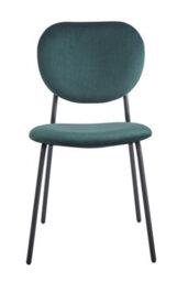 Nordlys Set Of 2 Metal And Green Velvet Dining Chairs Modern Design Style Dining Room - thumbnail 5