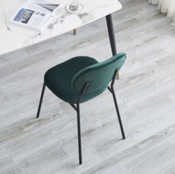 Nordlys Set Of 2 Metal And Green Velvet Dining Chairs Modern Design Style Dining Room - thumbnail 7