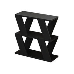 Decortie Lazena Modern 3-Tier Side Table, Black, Slim Particleboard End Table H55.4Cm - thumbnail 2