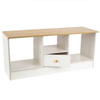 90Cm Wooden Tv Cabinet 3 Shelf Media Storage Unit Living Room Entertainment Stand - image 1
