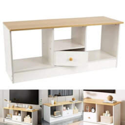 90Cm Wooden Tv Cabinet 3 Shelf Media Storage Unit Living Room Entertainment Stand - thumbnail 6