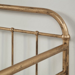 SlumberWorx Ickleford Industrial Living Room Bedroom Antique Brass Metal Day Bed Frame W Trundle - thumbnail 5
