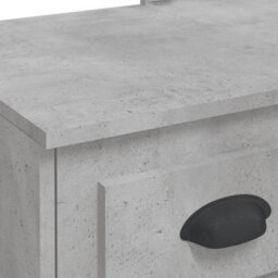 Berkfield Dressing Table With Led Lights Concrete Grey 90X42X132.5 Cm - thumbnail 8