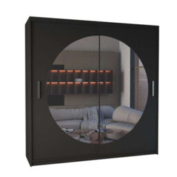 Sliding Wardrobes 4 u LTD Sliding Wardrobes 4U Venus Sliding Mirrored Wardrobe In 3 Colors And 2 Sizes (Black - W2030mm, H2170mm) - thumbnail 2