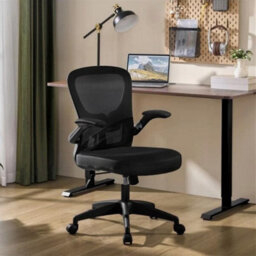 Home Office Chair Computer Mesh Desk Chair With Adjustable Arms And Height Black - thumbnail 1