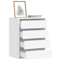 Walplus Corner Chest Of Drawers White 60X41X76 Cm Engineered Wood - thumbnail 1