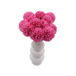 Woodside Home Living Artificial Chrysanthemum Ball Flowers - Pink Set Of 12 - thumbnail 2