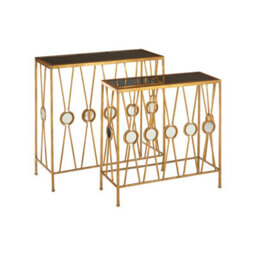 Premier Housewares Interiors By Premier Durable Set Of 2 Rectangular Console Tables, Stylish Hallway Table, Easily Maintained Modern Console Table - thumbnail 2