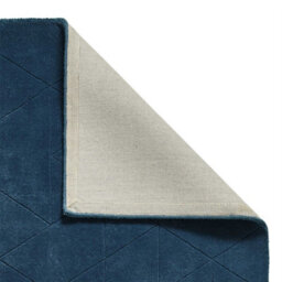 Teal Chequered , Geometric Luxurious , Modern , Plain , Wool Easy To Clean Rug For Bedroom, Living Room - 120Cm X 170Cm - thumbnail 3