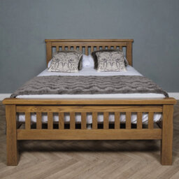 Elm Home And Garden 4'6 Double And 5Ft King Size Rustic Oak Wooden Bed Frame - thumbnail 3